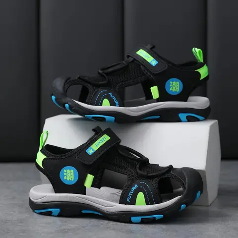 Boy's Sport Sandals, Casual Comfortable Breathable Flexible Sandals for Daily Wear, Fashionable Versatile Sports Sandals for Kids, Fashionable Comfy Sandals, Childrens Sandals