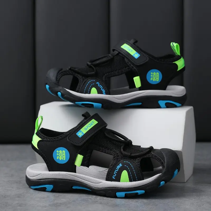Boy's Sport Sandals, Casual Comfortable Breathable Flexible Sandals for Daily Wear, Fashionable Versatile Sports Sandals for Kids, Fashionable Comfy Sandals, Childrens Sandals