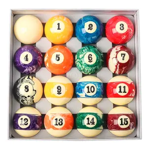 2 1/4" Professional Billiard Table Pool Ball Set - Marble Swirl Style