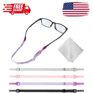 Eye Glasses Sunglasses Strap - Adjustable No Tail 4 pcs (10.5 Inch multicolor)