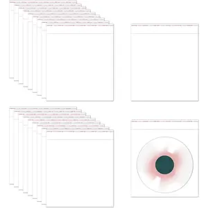 Square Resealable Cello Bags 7x7'' 200 count Clear Self Seal Cellophane Bags  OPP Poly Baggies 2mil for Calculator Candy Bread Slices Fruits Office Supplies Socks Mask Popcorn