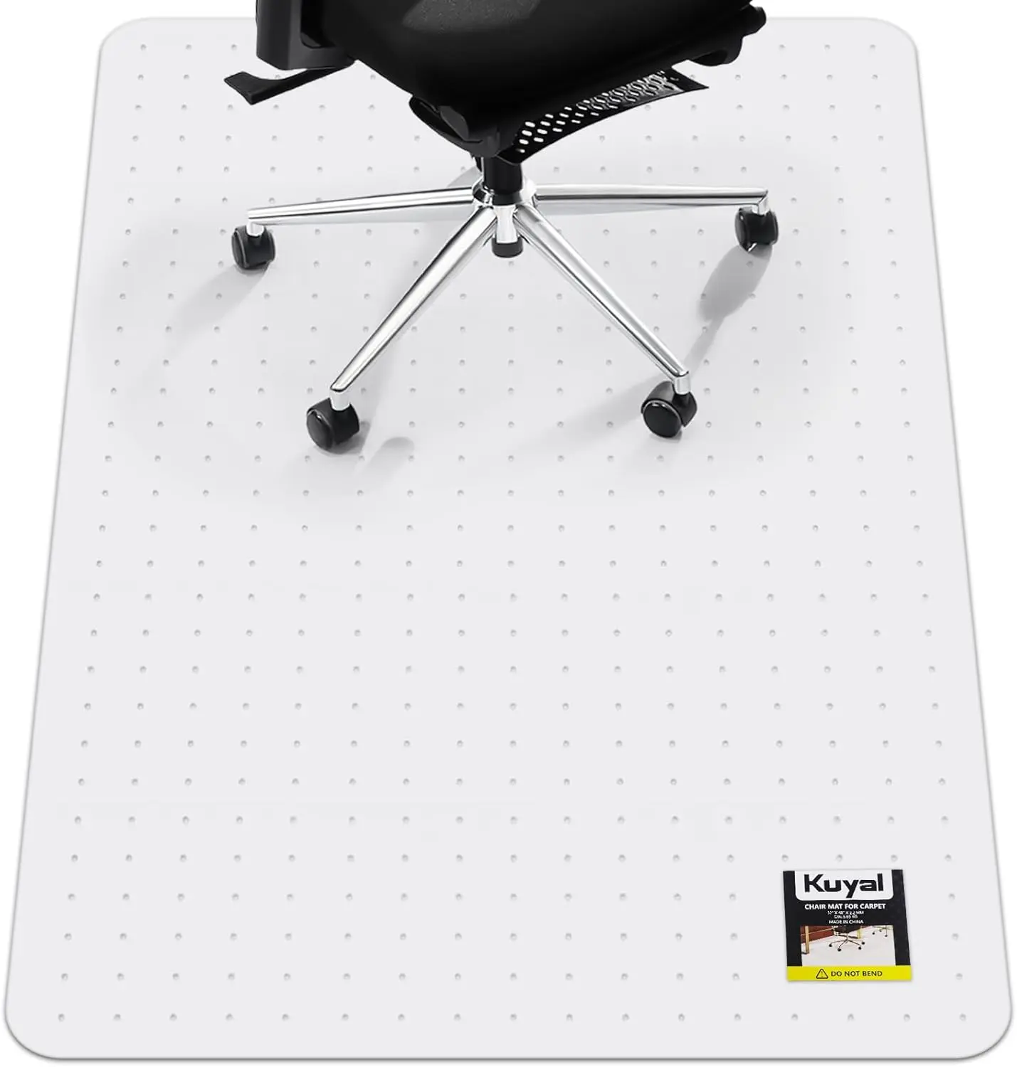 Kuyal Office Chair Mat for Carpet, 32X48 Clear Heavy Duty Computer Chair Mat, under Desk Protector Carpeted Floors Mat, Easy Chair Movement,Ship Flat Kuyal