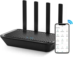 WiFi Router- AC2100 Dual-Band Smart Wi-Fi Router Upgrades to 2033 Mbps (5G) High-speed, Features MU-MIMO, 4 Gigabit LAN Ports, ONE SSID, Parental Control, Lifetime Internet Security for Video & Gaming