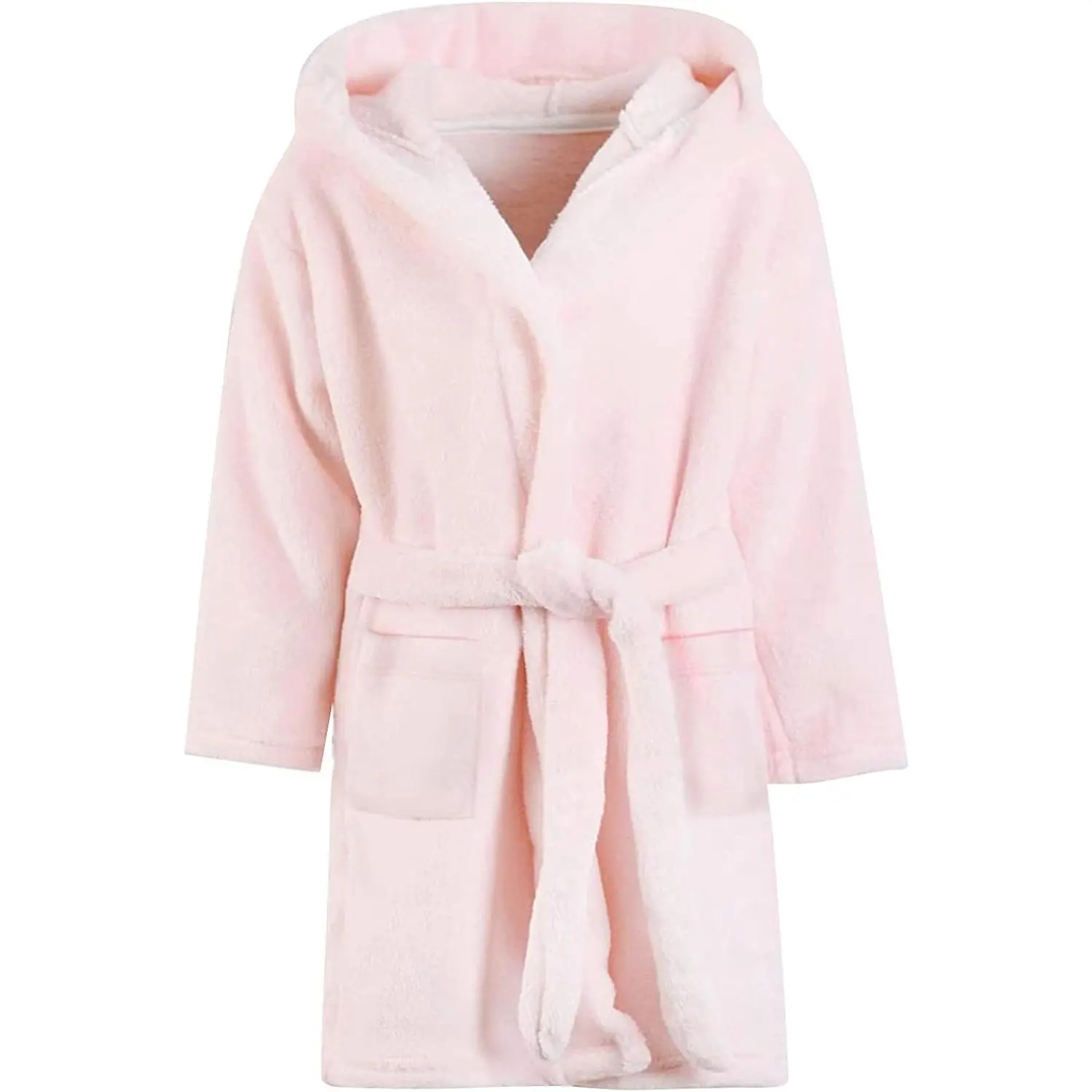 Girls' Printed Fleece Bathrobe, Kids' Hooded Long Sleeve Loungewear, Soft Warm Fuzzy Flannel Sleepwear with Pockets, Halloween, Animal, 4T, Graphic, Beach, Lounge Wear, Family Matching, Bathing, Children's Day, Animal Print Outfit
