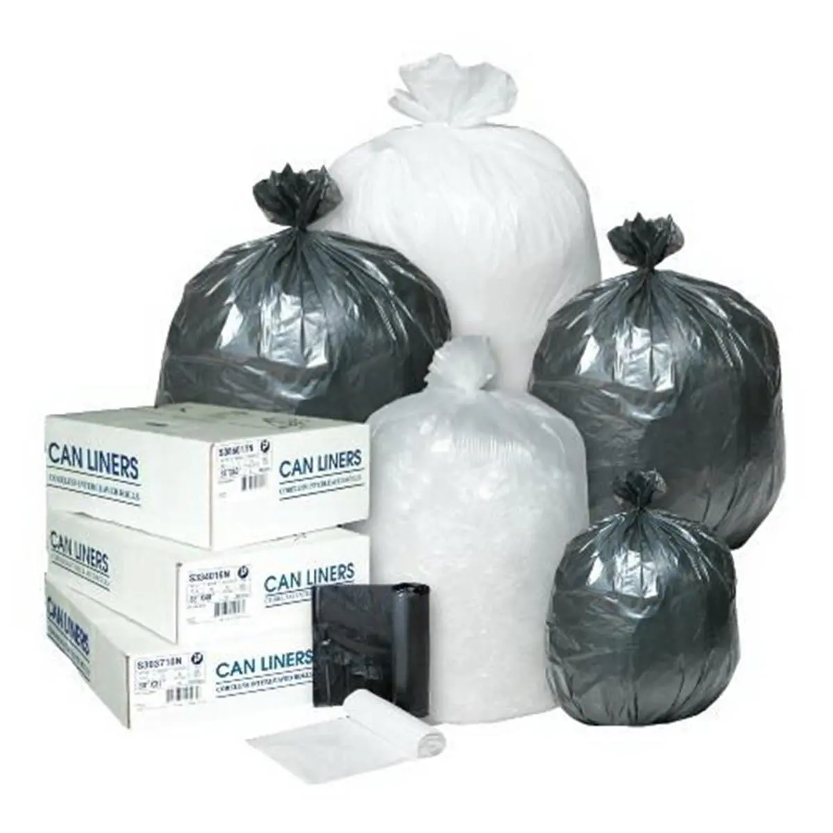 Inteplast Group IBS S242408N Leak-Proof Natural High-Density Plastic Trash Can Liners, 24x24 in, 8 Mic, Star-Enhanced, Box-Packaged, 50 Bags per Roll, Formosa Resin, ISO Registered Facilities, Seal Strength Home Care Supplies