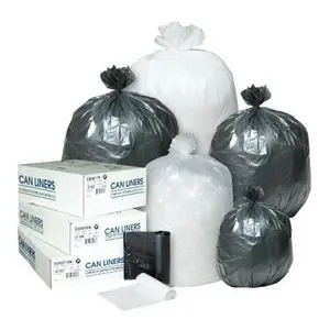 Inteplast Group IBS S386017N High Density Commercial Trash Can Liners, 38x60 in, 17 Mic, Natural (For Trash Boxes), Box