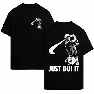 Funny Tiger Woods Mugshot Novelty Graphic Golf T Shirt Unisex Casual Short Sleeve Soft Tee For Golf Enthusiasts Men And Women