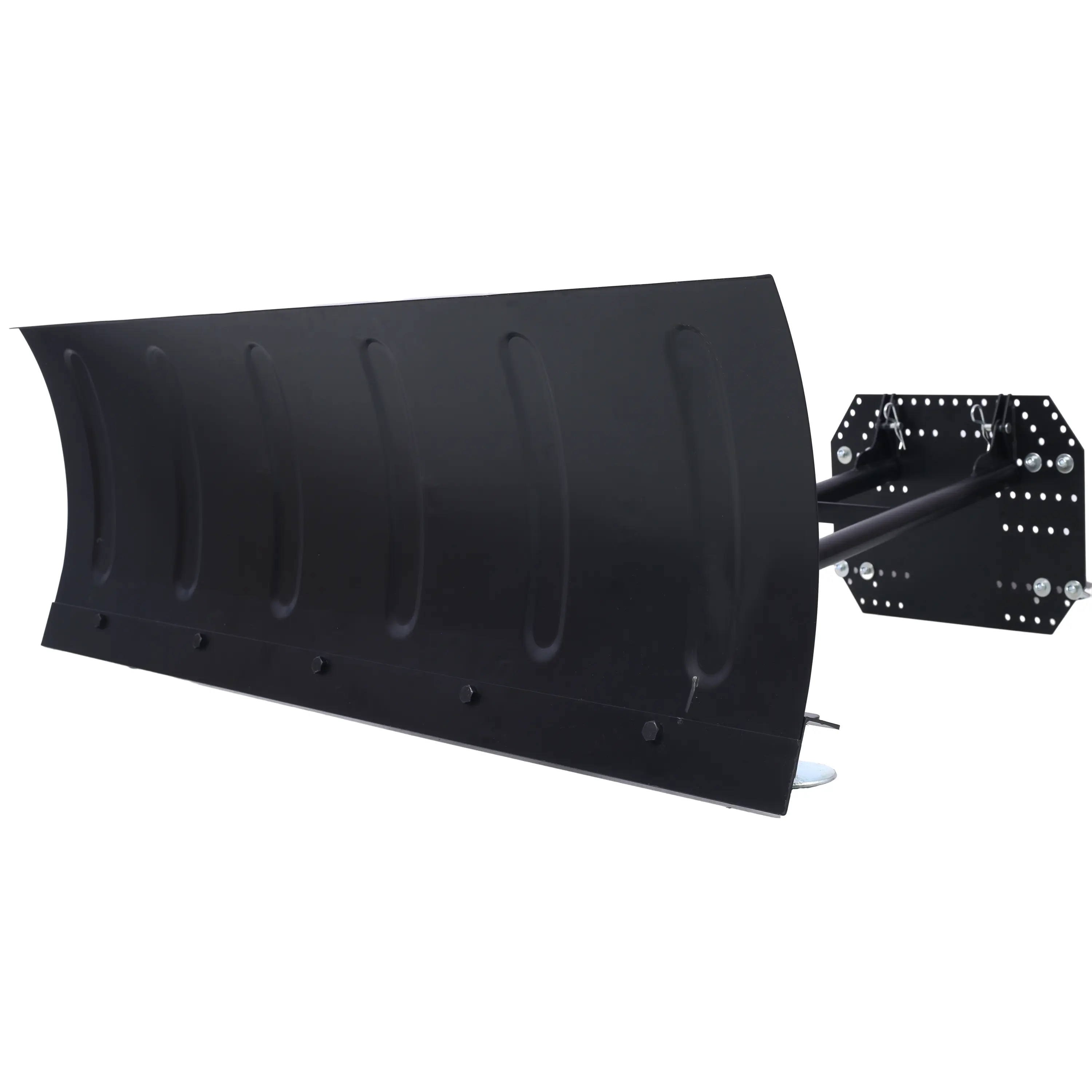 59 in ATV/UTV Heavy-Duty Metal Adjustable Blade Snow Plow Complete Kit - Shock-Resistance Mount System, Durable and Shock-Resistant Build, Universal ATV Compatible, 5 Angles, Prevents Damage From Impacts for Driveway Clearing