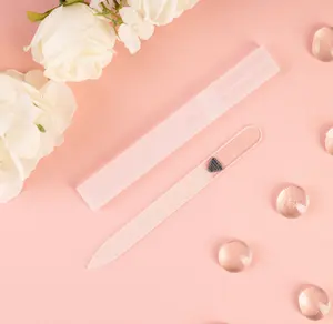 Bona Fide Beauty Czech Glass Nail File in Clear Hard Case - Refresh Your Manicure With Simple Spring Nail Care - For At Home Nail Care Artists & Enthusiasts - Shape And Trim Natural Nails - Gentle Reusable Seals Keratin Layers