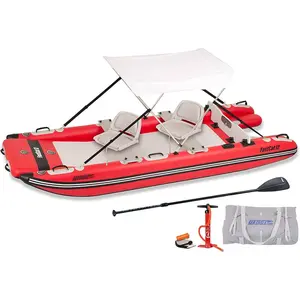 Sea Eagle Fastcat 12 Catamaran Inflatable Boat- Swivel Seat Canopy Package