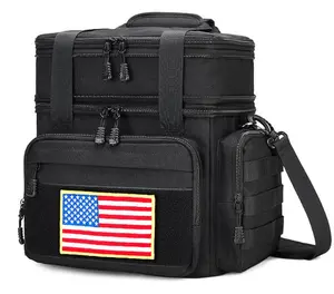 HSHRISH T09.Camouflage lunch bags Large Capacity Portable Leak-Proof Refrigerated Tote with Storage Bags for School College Kitchen American Flag Patch Insulated Lunchbox Cooler Insulated Travel Insulated Travel