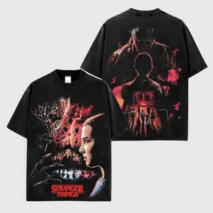 Stranger Things Premium Cotton Shirt, Stranger Things Fans, 90s Retro Film Shirt, Legend Horror Movie Shirt, Horror Movie Fans, Streetwear Shirt Unisex Oversize Gift for Movie Lovers