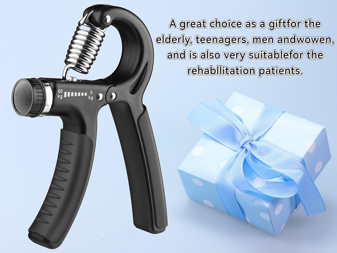 Adjustable Hand Grip Strengthener 5–60kg Mechanical Counter, Forearm Grip Trainer Hand Exerciser for Workou