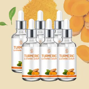 AOAO Turmeric & Vitamin C 2-in-1 Essence Serum Set of 6 Anti-Aging Anti-Wrinkle Skin Care for Daily Use