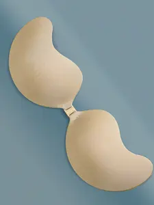 Sticky Invisible Mango-Shaped Bras Strapless Silicone Push-Up Bra Cups For Backless Dresses Breathable Self-Adhesive Lift Pads For Women Reusable Skin-Friendly