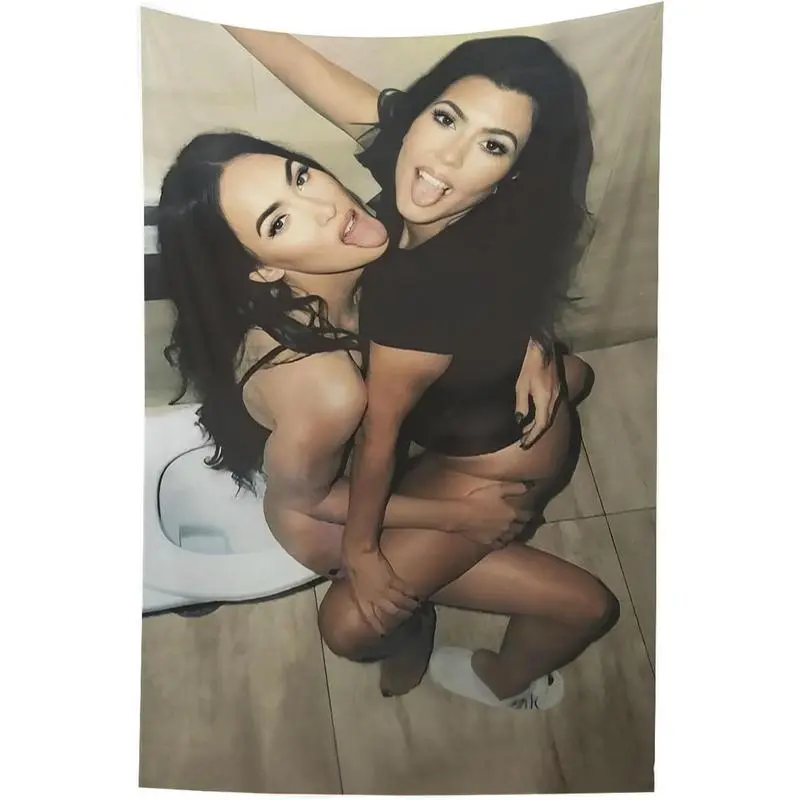 Megan Fox And Kourtney Kardashian Tapestry 40x60 IN for Bedroom Living Room Dorm Home Decor Decoration Hanging