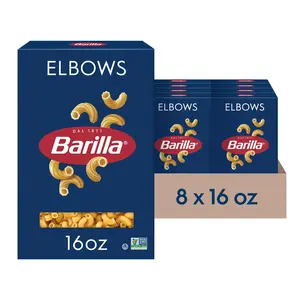 Elbows Pasta, 16 oz. Box (Pack of 8) - Non-GMO, Made with Durum Wheat Semolina - Kosher Certified