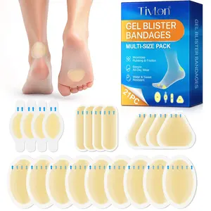 Tivlon Hydrogel Foot Blister Pads, 21-Pack (Assorted Styles), Prevent Blisters, Waterproof, Breathable, Long-Lasting Adhesion: Waterproof, Protects Against Rubbing in New Shoes, Protects Feet in High Heels