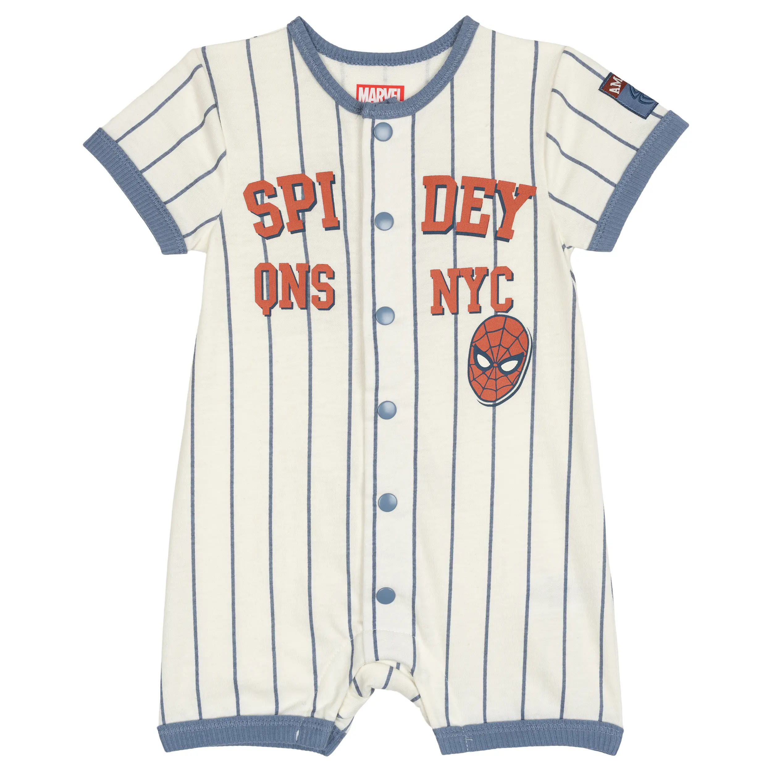 Marvel Spider-Man Toddler Boys' Athletic Fit Graphic Print Coveralls, Blue Outfit for 3-4 Years