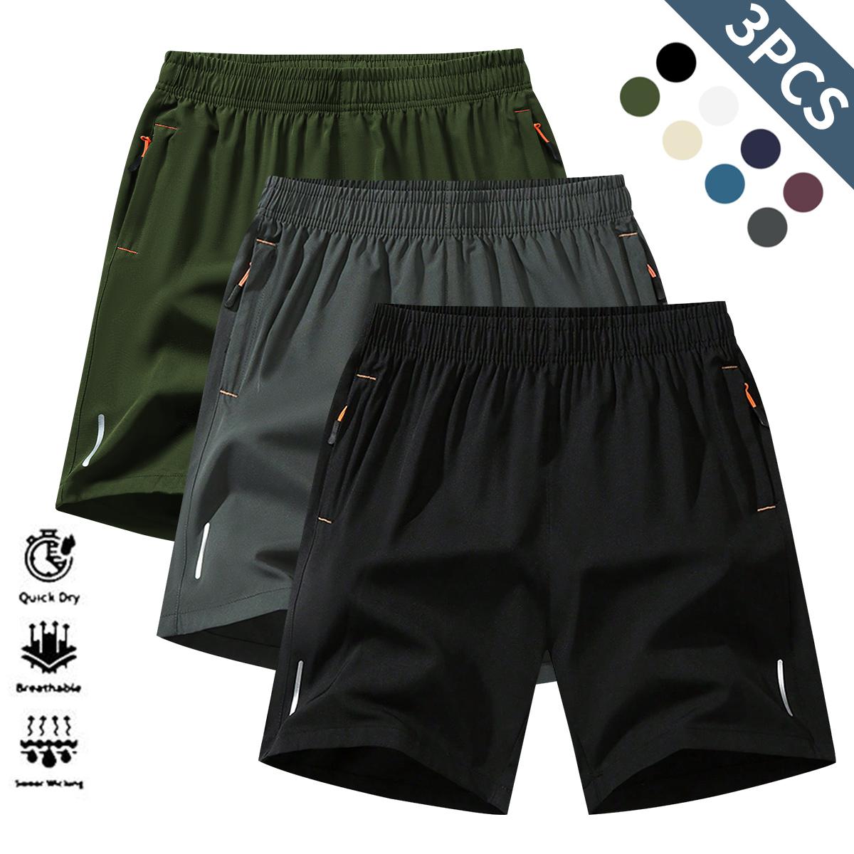 Men's Athletic Shorts Quick Dry Reflective Design Running Gym Workout Shorts for Men, Lightweight Breathable Sports Shorts with Pockets, Fitness Shorts for Outdoor Exercise