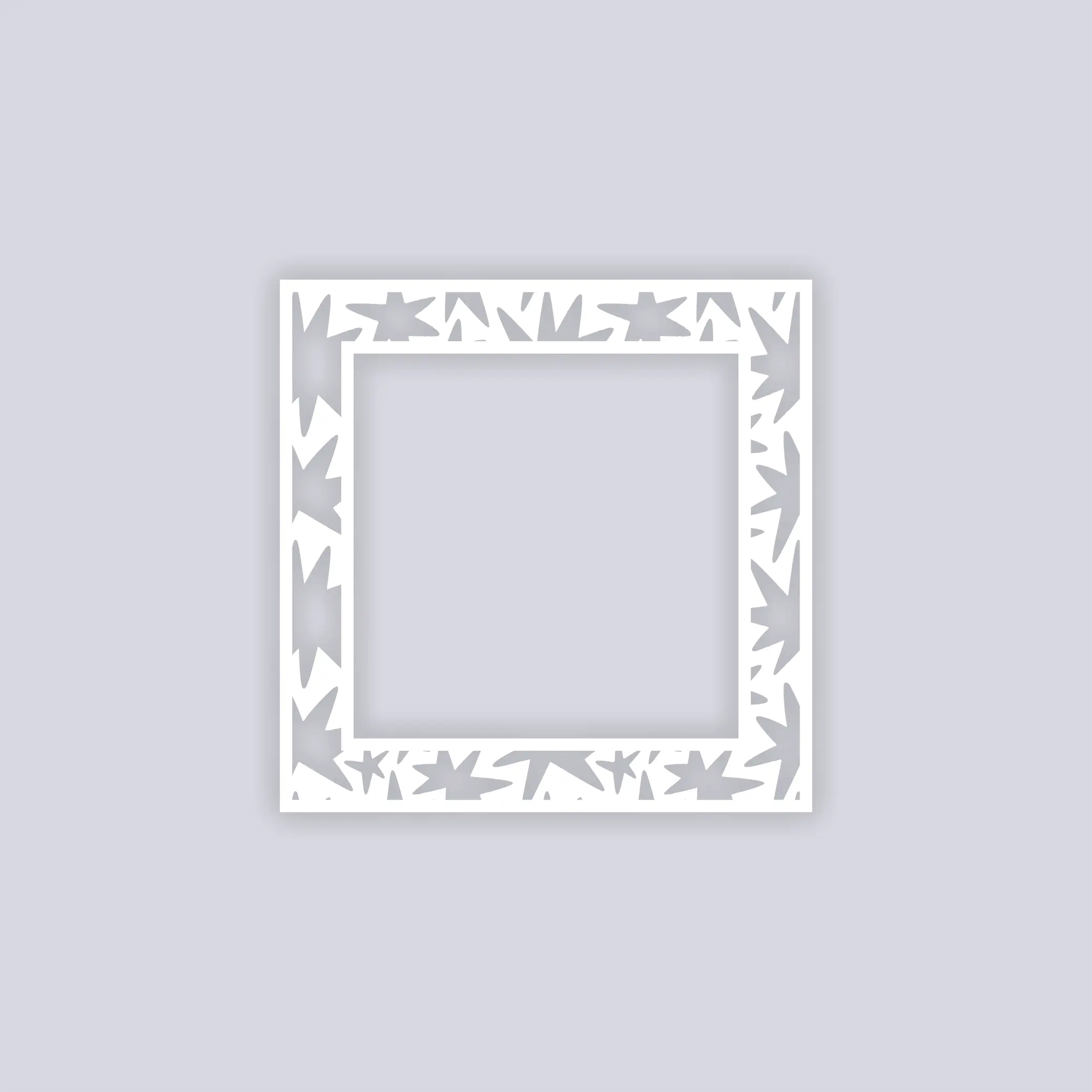 Starburst Square Rim Clay Stencil