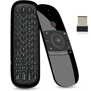 W1 Air Mouse Remote Control Keyboard, Universal Remote Control, IR RF TV Controller for Android TV Box PC Projector Htpc All-In-One, Essential Media Device Accessory