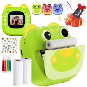 Kids Instant Print, Instant Camera for Kids with rolls of Print Paper & Color Pens for DIY , 10x Digital Zoom Selfie Digital Video Camera, Supports Continuous/delayed Shooting Mode, Christmas Birthday Gifts for Girls Boy 3-12+ Age