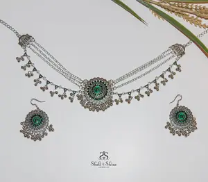 Zehra Emerald Silver Set 💚