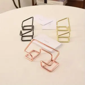 High Grade Metal Business Card Holder Desktop Display Holder Mobile Phone Stand Office Accessories For Desk Minimalist Desktop Accessory