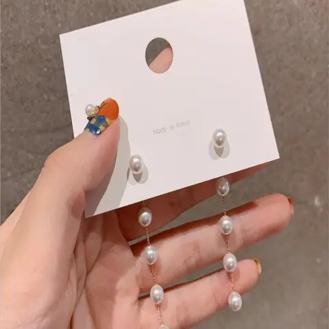 Faux Pearl Decorated Dangle Earrings, Ear Accessories, Cute Ear Jewelry for Women & Girls, Trendy All-match & Exquisite Jewelry for Birthday Gift, Versatile Dangly Earrings