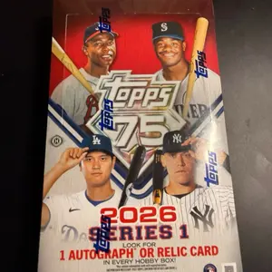 Topps PYT Topps Series 1 2026 HOBBY BOX BREAK! 75th Anniversary with Autograph or Relic Card
