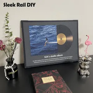 Customizable Vinyl Record Decor Plaque | DIY Album Cover Display For Room & Desk outdoorfun