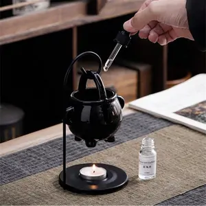 Creative Iron Hook Hanging Ceramic Diffuser, Candle Melter, Essential Oil Burner, Gothic Home Decor, Halloween Decoration, Holiday Gift
