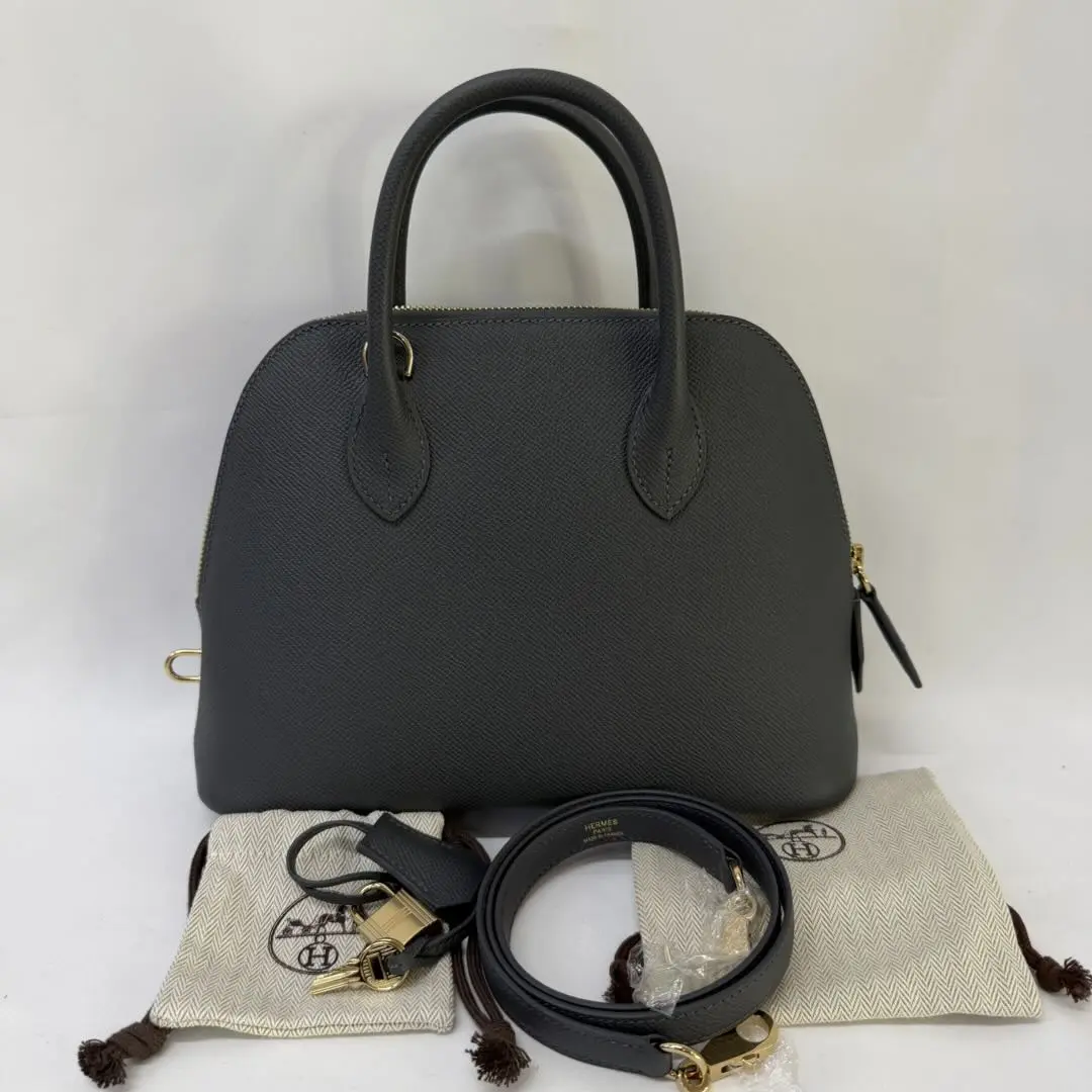 Pre-owned HERMÈS Mini Bolide Bag in Epsom Leather with Gold Hardware