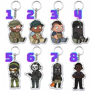 Call of Duty Modern Warfare II Acrylic Keychain, Ghost Soap Captain Price Gaz König Chibi Keychain,Gamer Gift