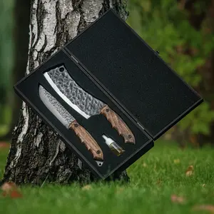 Gift Box 05 Handmade Kitchen Knife Set in Wooden Gift Box
