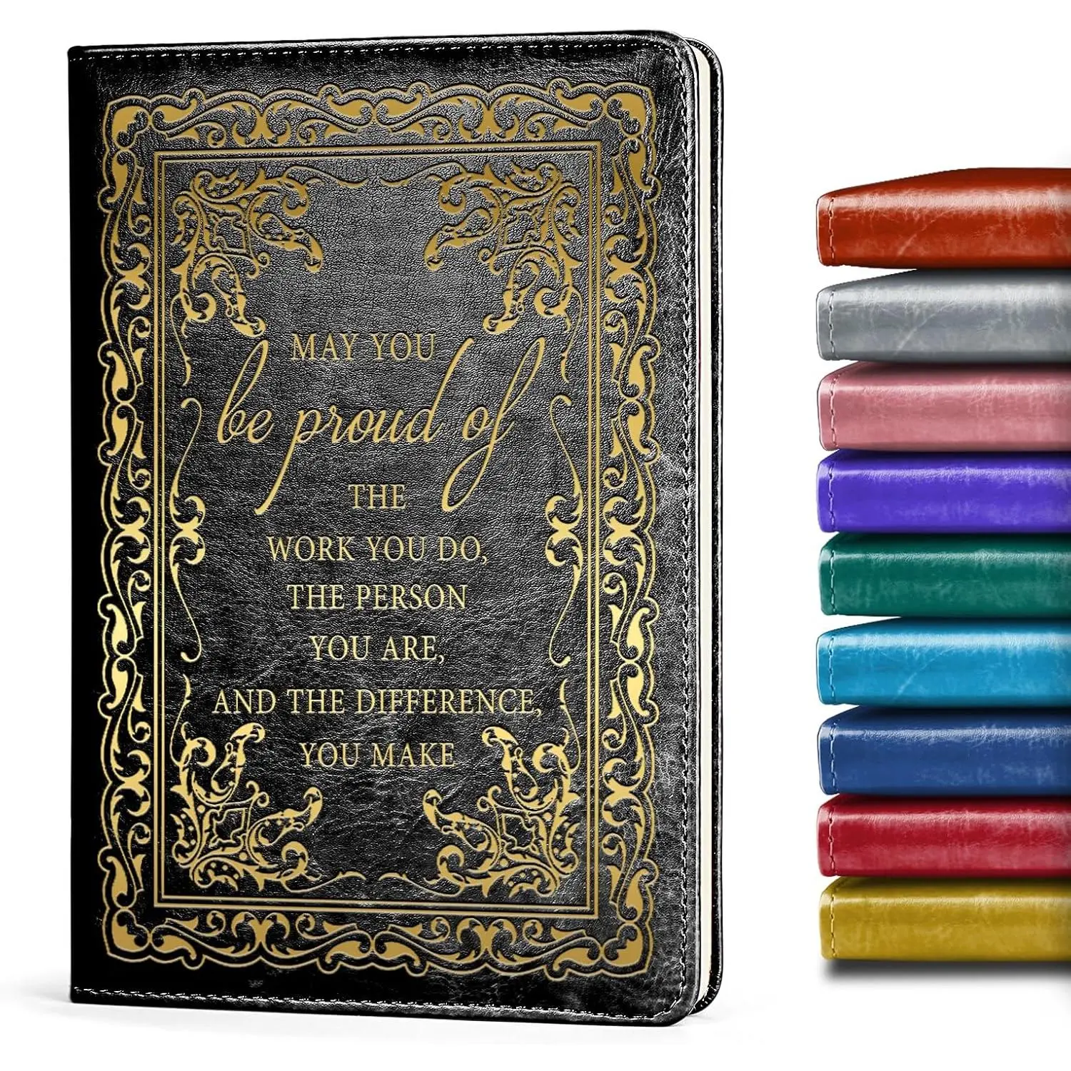 A5 Black Journal,Notebooks for Work,May you be proud of the work you do, Journal for Men,Social Worker Notebook Gift Thank You Gift Travel Journal (May black)