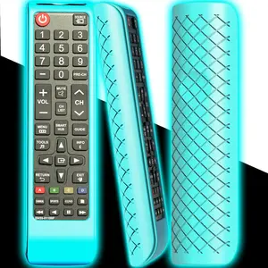 Remote Case Cover for   TV Remote | BN59 Series Round Controller Universal   Cover Sleeve with Glow in The Dark Blue