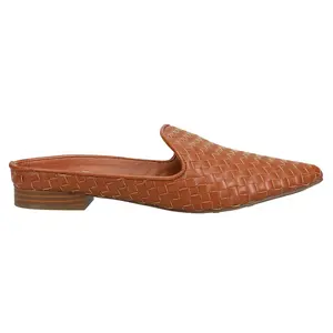 MIA Womens Johona Woven Mules Flats Casual - Brown