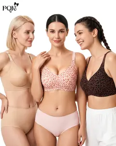 PQK 2 PCS/3 PCS Jelly wireless bra Comfortable Push Up Bras Wireless Seamless Full Coverage No Underwire Everyday Bras summervibes S-3XL soft