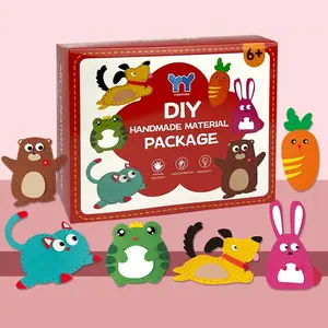 DIY Craft Kit for Kids, Non-Woven Fabric Sewing Set, Creative Handmade Animal Dolls, Perfect Birthday & Christmas Gift for Girls