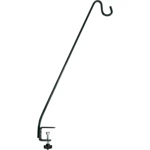 More Birds 33-Inch Steel Clamp-On Deck Hook – Ideal for Hanging Bird Feeders, Plants & Wind Chimes