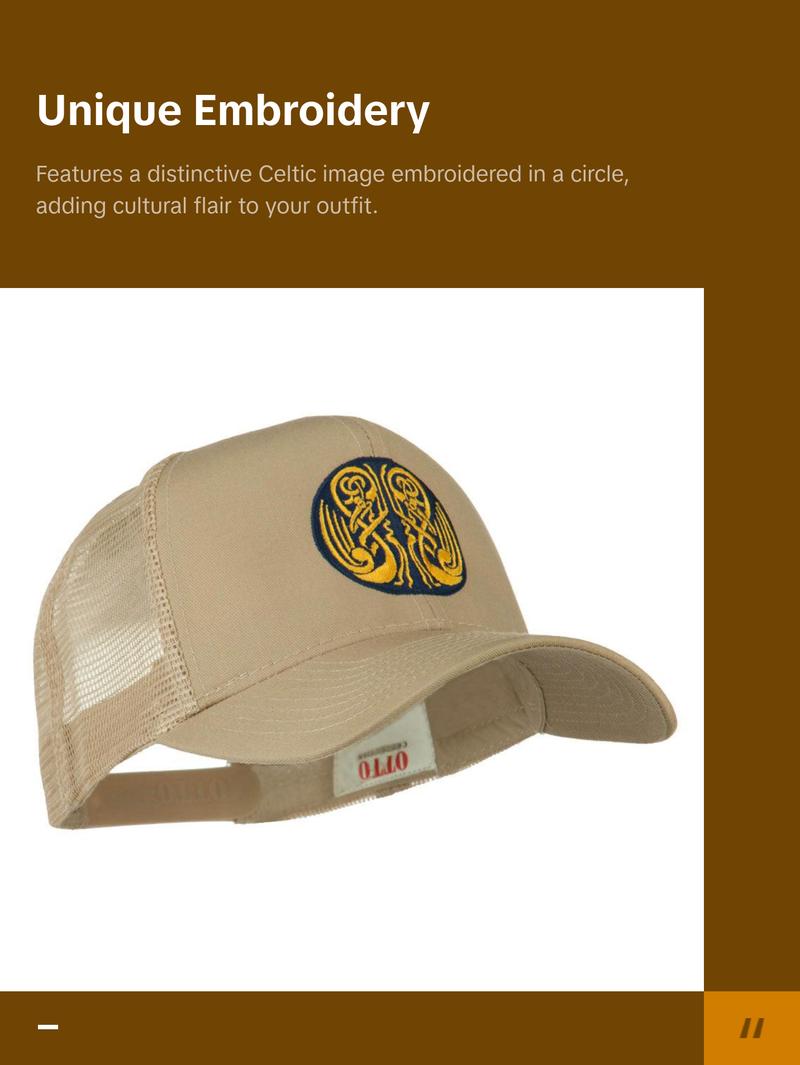 Celtic Image in Circle Embroidered Cap