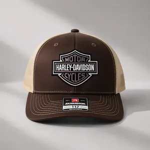 Vintage Harley-Davidson Embroidered Trucker Hat Classic Biker Patch Mesh Snapback Adjustable Baseball Cap Outdoor Riding Gift