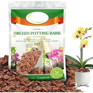 2 Quarts  Orchid Potting Bark-  Orchid Bark Potting Mix Pine Bark  Chips for Houseplant Mulch, Orchid  Root Development, Mulch for Potted