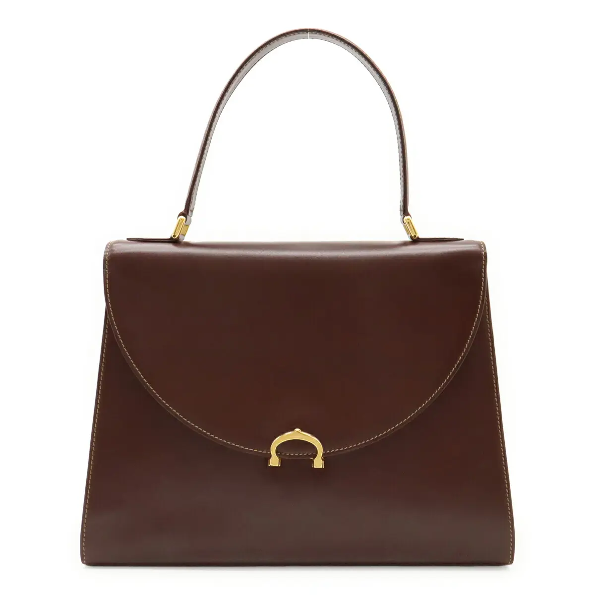 Pre-owned Cartier Calfskin Shoulder Bags Must de Calf Leather Handbag