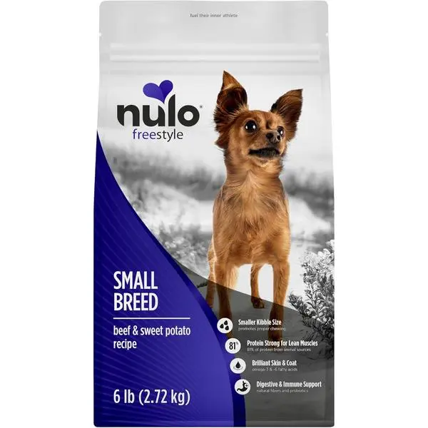 FreeStyle Small Breed Dog Food Dry - Salmon & Lentils, Puppy & Adult Grain Free Dog Food, Natural, High Protein, Smaller Sized Kibble with BC30 Probiotic for Healthy Digestion Support, 6lb Bag