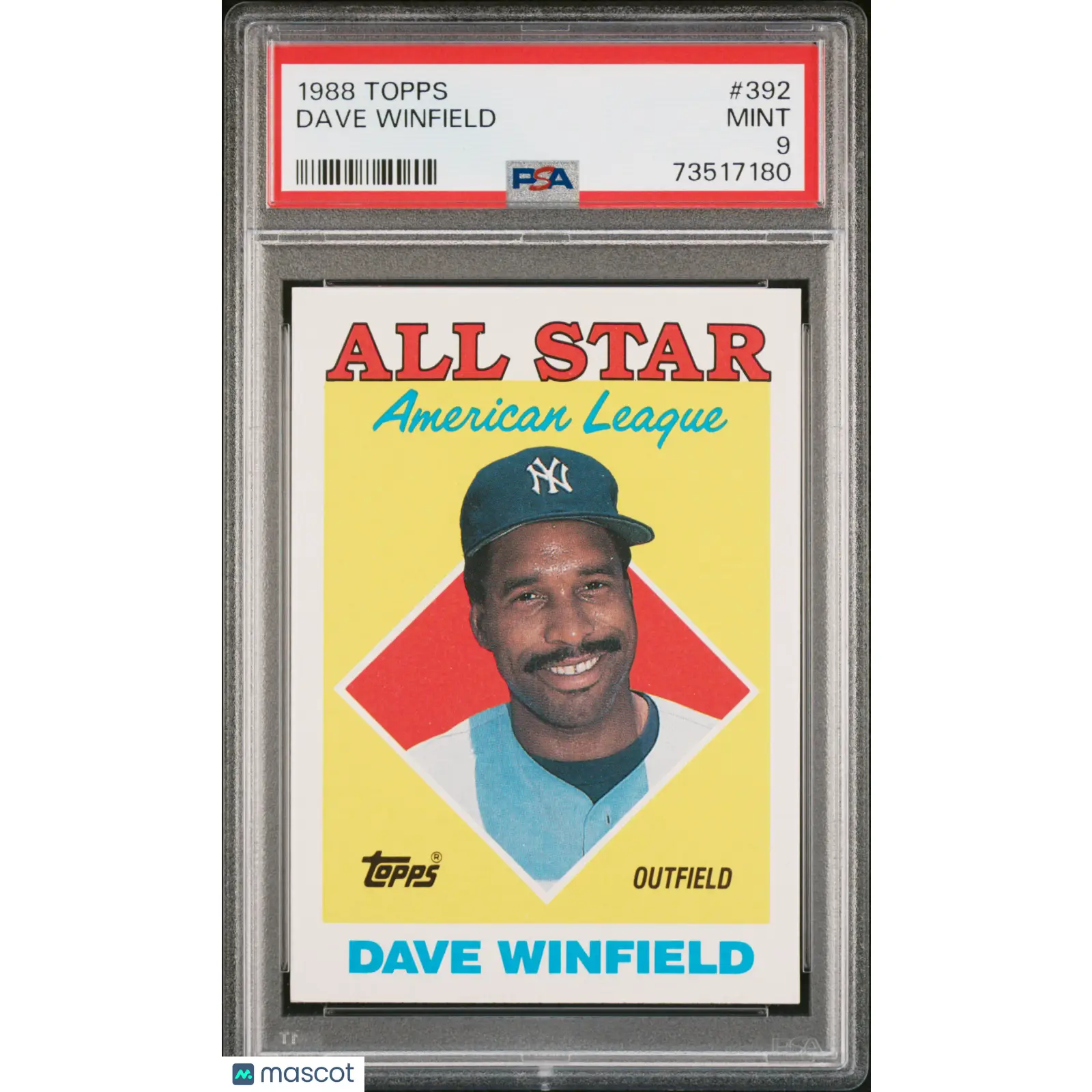 Dave Winfield PSA 1988 Topps Baseball #392 9 73517180