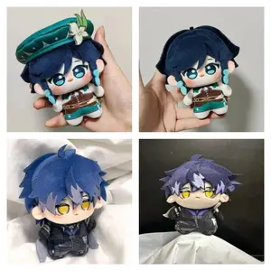 New Genshin Impact Venti Cosplay 10CM Anime Plush Stuffed Body Backpack Ornaments Pendant Christmas Gifts