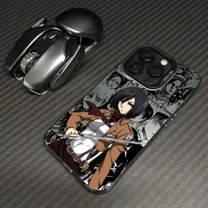 Eren M-Mikasa A-Attack on Titan Coque Phone Case  ,For iPhone 17 16 15 14 13 12 11 - The Fashionable Design Phone Case Best Christmas Gift For Fans!
